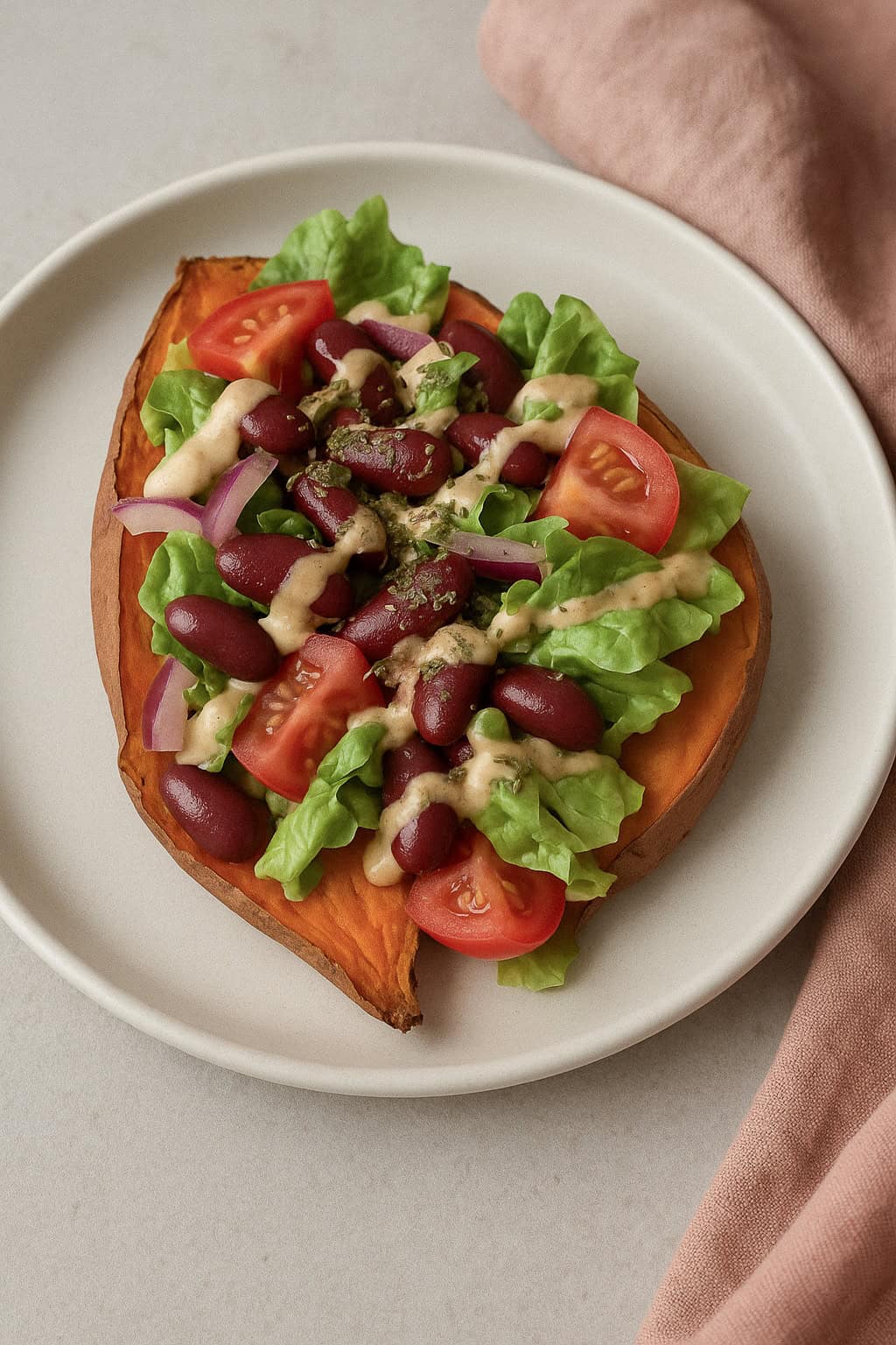 Gefüllte Süßkartoffel